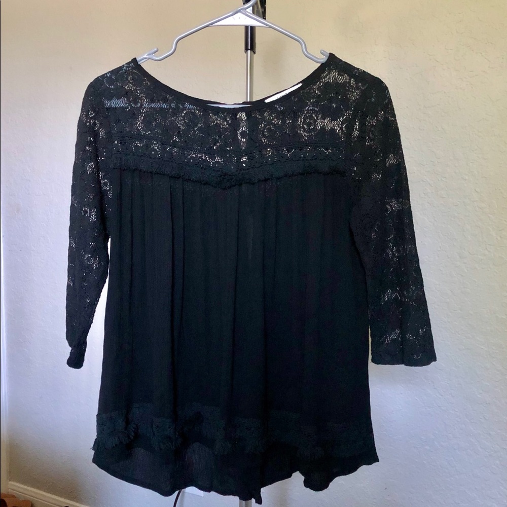 Umgee Black Lace Top